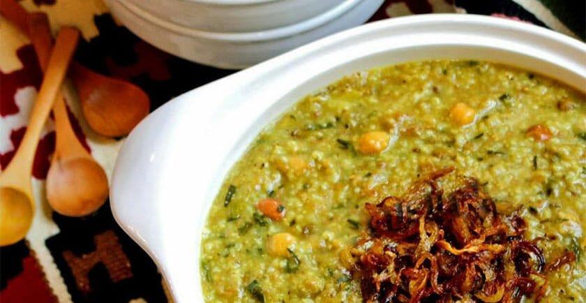 آش سبزی غذاهای شیراز